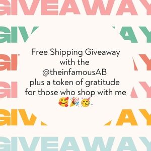 Host Sponsored Shipping Giveaway during the 3/17 Show with @theinfamousAB